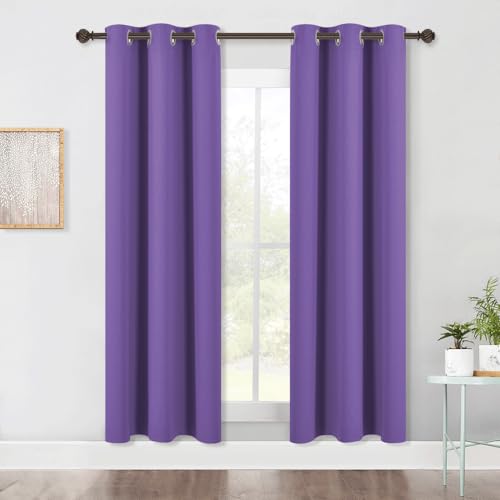Blackout Window Curtains 70" L (Lilac Purple / 34"W x 70"L (Pack of 2))