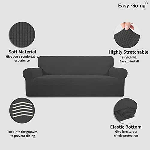 Stretch Couch Covers for Sofa Washable Large Dark Gray (Large Sofa / Dark Gray)