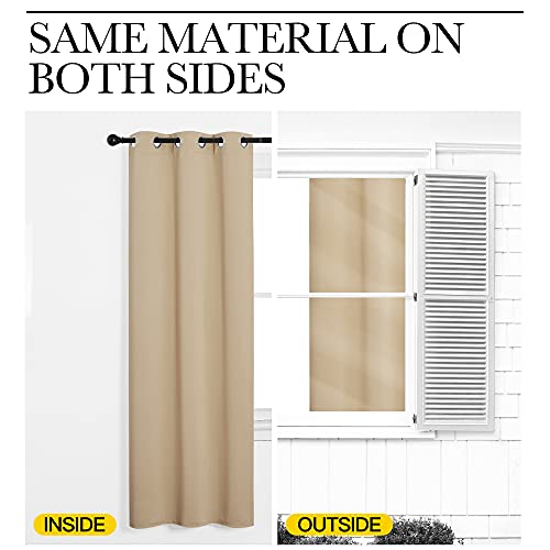 Blackout Curtains Panels for Bedroom (Biscotti Beige / 52"W x 70"L (Pack of 2))