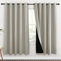 100% Blackout Window Curtain Panels (Natural / 70"W x 72"L (Pack of 2))