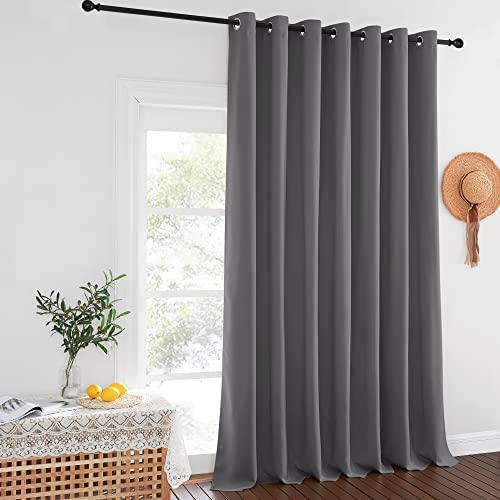 Thermal Patio Door Curtains (Grey / 100"W x 108"L (Pack of 1))