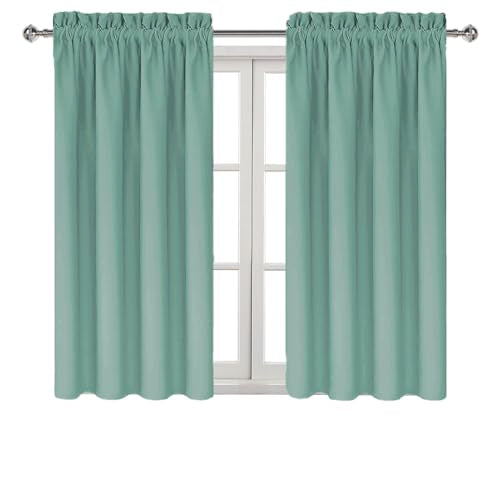 Blackout Curtains for Bedroom 42 x 54 Inch Long Sage Green 2 Panels (Sage Green / 42"W x 54"L (Pack of 2))