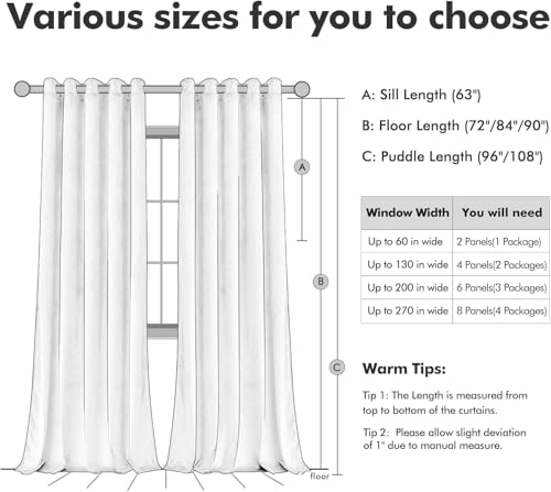 Velvet Curtains Golden Brown 66 x 84 Inch Length Set of 2 (Golden Brown / 66"W x 84"L (Pack of 2))