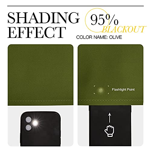 Blackout Curtains for Girls Room (Olive / 52"W x 72"L (Pack of 2))