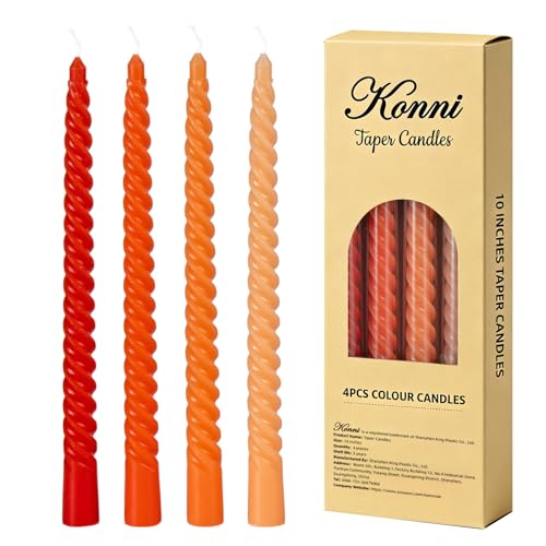 Spiral Taper Candles (Orange)