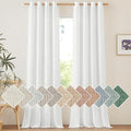 Thick Linen 120 inch Curtains for Living Room (White / 55"W x 120"L (Pack of 2))