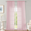 Blush Sheer Curtains 120 Inches Long 2 Panels Set (Blush / 59"W x 120"L (Pack of 2))