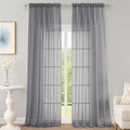 Grey Sheer Curtains 120 Inches Long 2 Panels Set (Grey / 59"W x 120"L (Pack of 2))