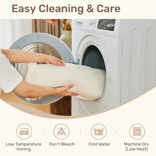 2 Pieces Sectional Couch Covers L Shaped Cover L Cream White (Cream White / 71"×102"+71"×110")