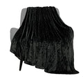 Fleece Blanket Fuzzy Plush Throw Blanket 50" x 60" (Black / Throw-50" x 60")