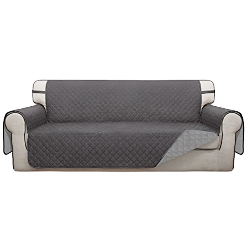 Double Protection 100% Waterproof Sofa Covers for Living Room (Gray/Light Gray / Sofa X Large)