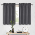 Short Blackout Curtains 52 x 36 Inch for Kitchen RV Bunk Dark Grey (Dark Grey / 52"W x 36"L (Pack of 2))
