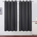 Blackout Curtains 66 x 72 Inch Long Dark Grey Curtains Set of 2 Panels Room Darkening Curtains for Bedroom and Living Room (Dark Grey / 66"W x 72"L (Pack of 2))
