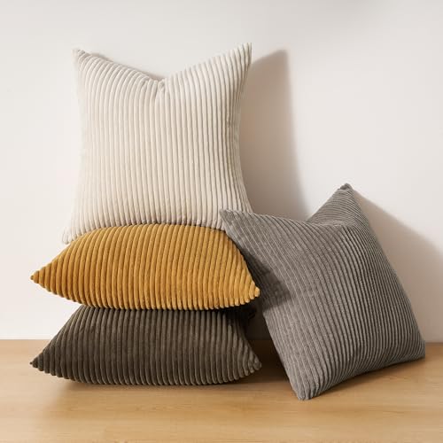 Decorative Brown Throw Pillow Covers Cushion Cases (Brown / 22" x 22" (Pack of 4))