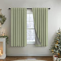 Light Sage Blackout Curtains for Bedroom Aesthetic 54 Inch Long 2 Panel Thermal Insulated Darkening Vintage Curtains for Small Window Short Length Classroom Playroom Linen Look Cottage Core Sage Green (Sage Green / 52"W x 54"L (Pack of 2))