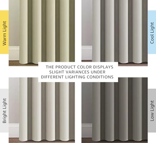 Blackout Patio Curtains 100 x 96 Inches for Sliding Door Extral Wide Blackout Curtain Panels Thermal Insulated Room Divider (100"W x 96"L (Pack of 1) / Ivory/Cream)