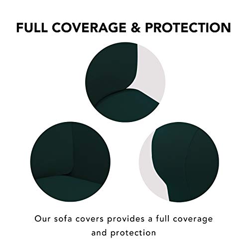 Stretch Loveseat Covers Fleece Couch Covers for Sofa Deep Teal (Medium Loveseat / Deep Teal)