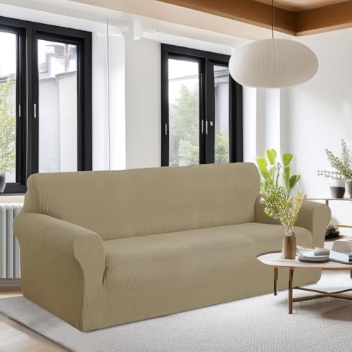 Oversized Stretch Couch Cover Slipcover (Sand / Xl Sofa)