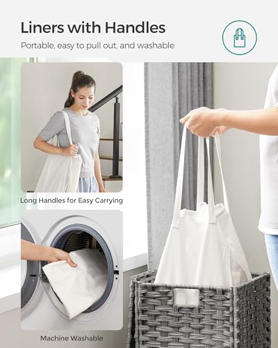 Laundry Hamper with Lid (Dove Gray / 65 L)