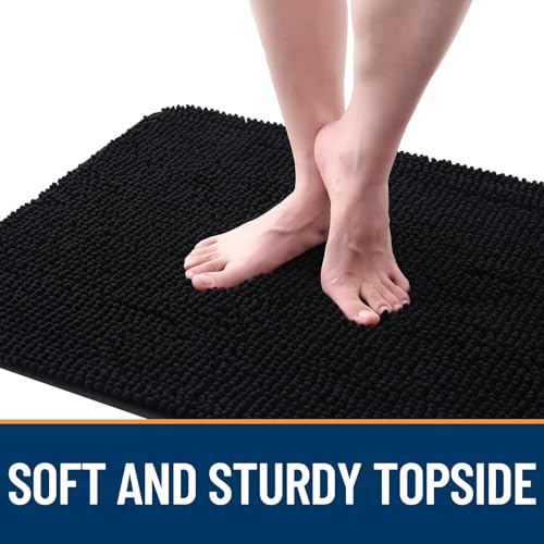 Dog Door Mat for Muddy Paws 47x20 (Black / 47" X 20")
