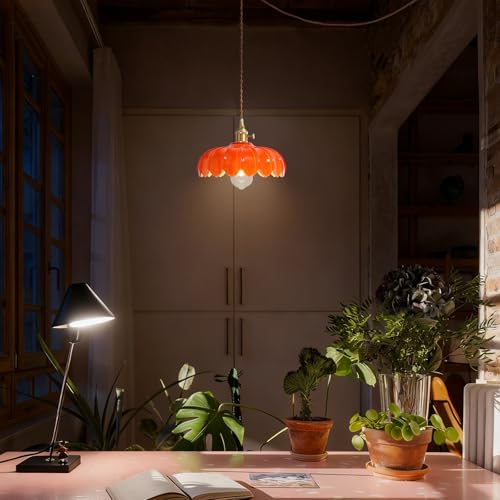 Plug in Pendant Light (Orange Plug)