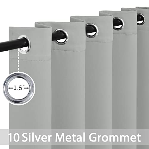 Room Darkening Curtains 62x96 inch Length Light Grey (Light Grey / 62"W x 96"L (Pack of 2))
