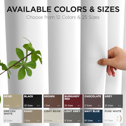 Blackout Patio Sliding Door Curtains (Pure White / 70"W x 108"L (Pack of 1))