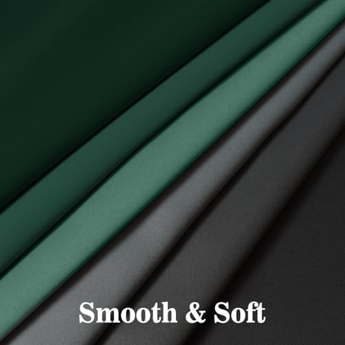 Dark Green Black Ombre Curtains 52x54Inche Long 2 (52"W x 54"L (Pack of 2) / Dark Green and Black)