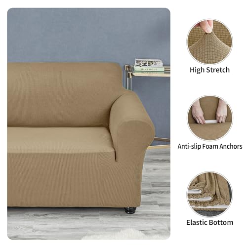 Stretch Chair Couch Cover (Tan / Small（35" - 55"）)