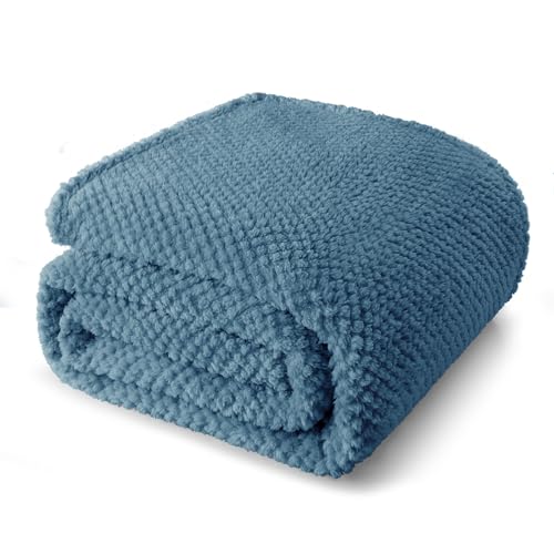 Soft Fleece King Size Bed Blanket (Slate Blue / King(90x104 In))