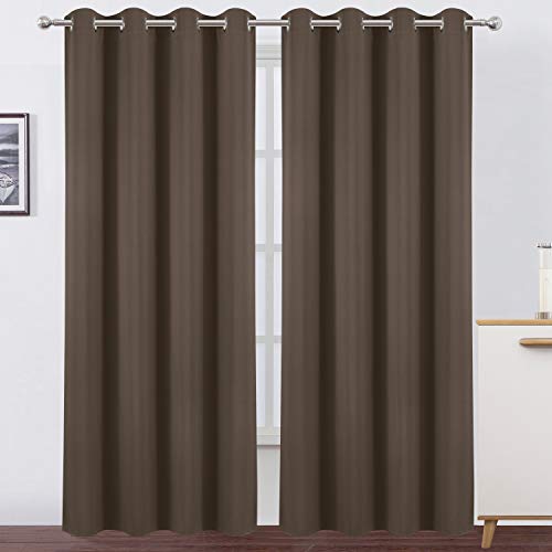 Chocolate Brown Thermal Blackout Curtains (Chocolate Brown / 52"W x 108"L (Pack of 2))