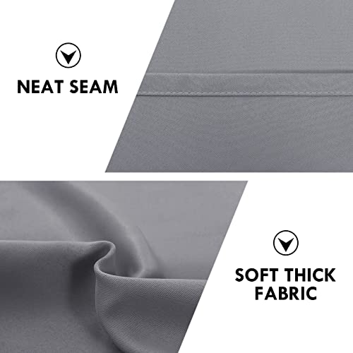 Blackout Curtains for Bedroom Living Room 52 x 63 Inch Long Grey (Grey / 52"W x 63"L (Pack of 2))