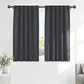 Short Blackout Curtain Panels for Bathroom (Grey / 42"W x 40"L (Pack of 2))