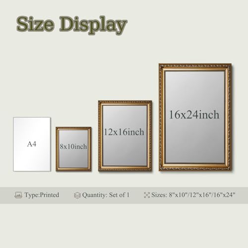 Vintage Gold Framed Wall Art Moody Flower Canvas Wall Art Dark Fall Floral Picture Wall Decor Retro Autumn Botanical Art Prints for Bedroom Living Room Bathroom 16"x24" (Gold Framed-7 / 16x24in)
