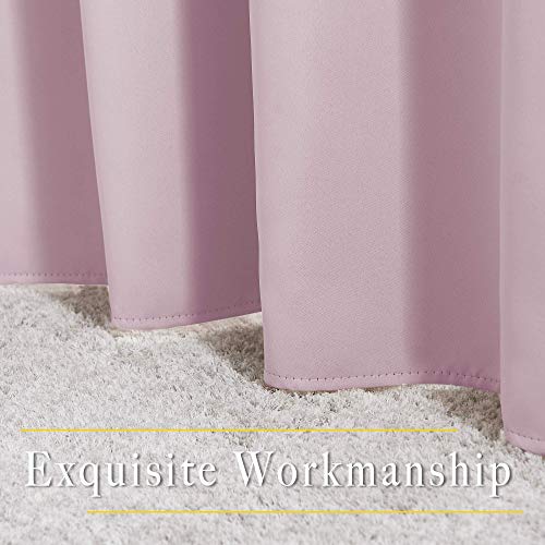 Blackout Curtains for Girls Room (Baby Pink / 52"W x 63"L (Pack of 2))