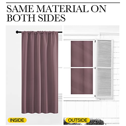 Kitchen Curtains (Dry Rose / 34"W x 54"L (Pack of 2))