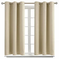 Short Curtains for Small Window 54 Inch Long (Beige / 38"W x 54"L (Pack of 2))
