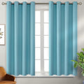 Short Curtains for Small Window 54 Inch Long (Aqua / 52"W x 54"L (Pack of 2))