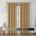 Ava Gold Blackout Curtains for Bedroom 84 Inch Length 2 Panels Set (Gold / 40"W x 84"L (Pack of 2))