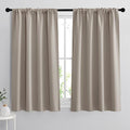 Short Blackout Curtains for Bedroom (Sand / 42"W x 48"L (Pack of 2))