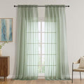 Sage Green Bedroom Curtains 96 Length for Farmhouse (Sage Green / 59"W x 96"L (Pack of 2))