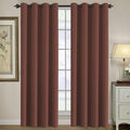 Blackout Curtain for Living Room Thermal Insulated Window Treatment Curtain Extra Long 96 inch Length Energy Saving Solid Grommet Top Blackout Drape (52"W x 96"L (Pack of 1) / Rust)