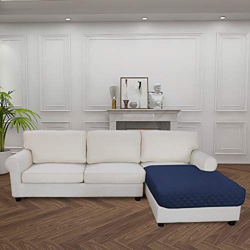 Sectional Couch Covers for Dogs L Shape Sofa Cover Reversible Sofa Slipcover Chaise Lounge Cover Furniture Protector Cover for Pets Dog Cat (42" x 68" / Navy/Navy)
