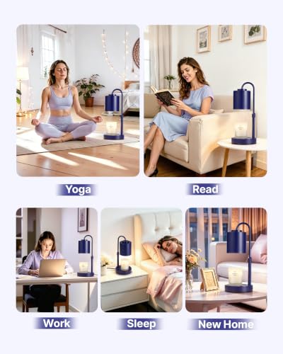Dimmable Candle Warmer Lamp with Timer (Blue)