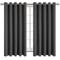 Dark Grey Blackout Curtains for Bedroom 63 Inch Long (Dark Grey / 70"W x 63"L (Pack of 2))