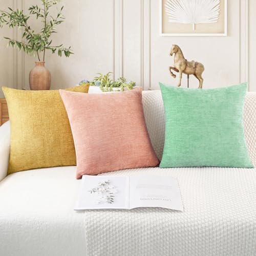 Decorative Couch Throw Pillow Covers 18 X 18 Inches Grey Green (18" x 18" (Pack of 2) / Grey Green)