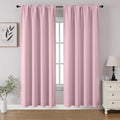 Light Pink Blackout Curtains 72 inch Length 2 Panels Set (Light Pink / 52"W x 72"L (Pack of 2))