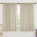 Extra Wide Sheer Curtains for Sliding Patio Door Large Window (Beige / 70"W x 63"L (Pack of 2))