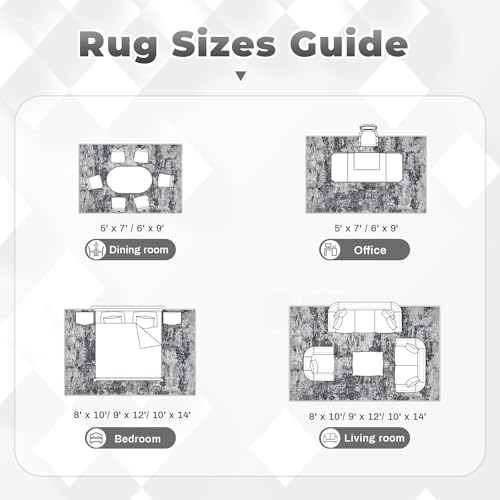 Area Rugs 10x14 Living Room (Blackgrey / 10' x 14' (Rectangular))