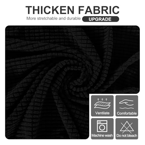 Stretch Futon Cover Armless Bed Slipcover (Black / Futon)